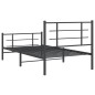 vidaXL Bettgestell mit Kopf- und Fußteil Metall Schwarz 100x200 cm vidaXL Bettgestell mit Kopf- und Fußteil Metall Schwarz 100x200 cm