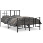 vidaXL Bettgestell mit Kopf- und Fußteil Metall Schwarz 120x190 cm vidaXL Bettgestell mit Kopf- und Fußteil Metall Schwarz 120x190 cm