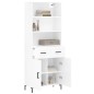 Highboard Hochglanz-Weiß 69,5x34x180 cm Holzwerkstoff Highboard Hochglanz-Weiß 69,5x34x180 cm Holzwerkstoff
