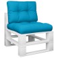 vidaXL Palettenkissen 2-tlg. Blau Stoff vidaXL Palettenkissen 2-tlg. Blau Stoff