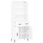 Highboard Hochglanz-Weiß 69,5x34x180 cm Holzwerkstoff Highboard Hochglanz-Weiß 69,5x34x180 cm Holzwerkstoff