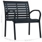 vidaXL Gartenstühle 2 Stk. Schwarz Stahl und WPC vidaXL Gartenstühle 2 Stk. Schwarz Stahl und WPC