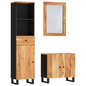 vidaXL 3-tlg. Badmöbel-Set Massivholz Akazie