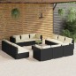 vidaXL 13-tlg. Garten-Lounge-Set mit Kissen Poly Rattan Schwarz vidaXL 13-tlg. Garten-Lounge-Set mit Kissen Poly Rattan Schwarz
