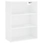 Highboard Hochglanz-Weiß 69,5x34x180 cm Holzwerkstoff Highboard Hochglanz-Weiß 69,5x34x180 cm Holzwerkstoff