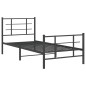 vidaXL Bettgestell mit Kopf- und Fußteil Metall Schwarz 90x190 cm vidaXL Bettgestell mit Kopf- und Fußteil Metall Schwarz 90x190 cm