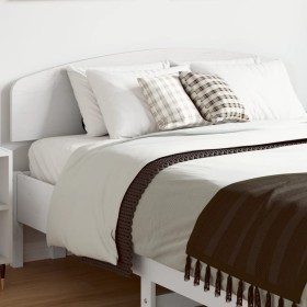 vidaXL Kopfteil Weiß 120 cm Massivholz Kiefer