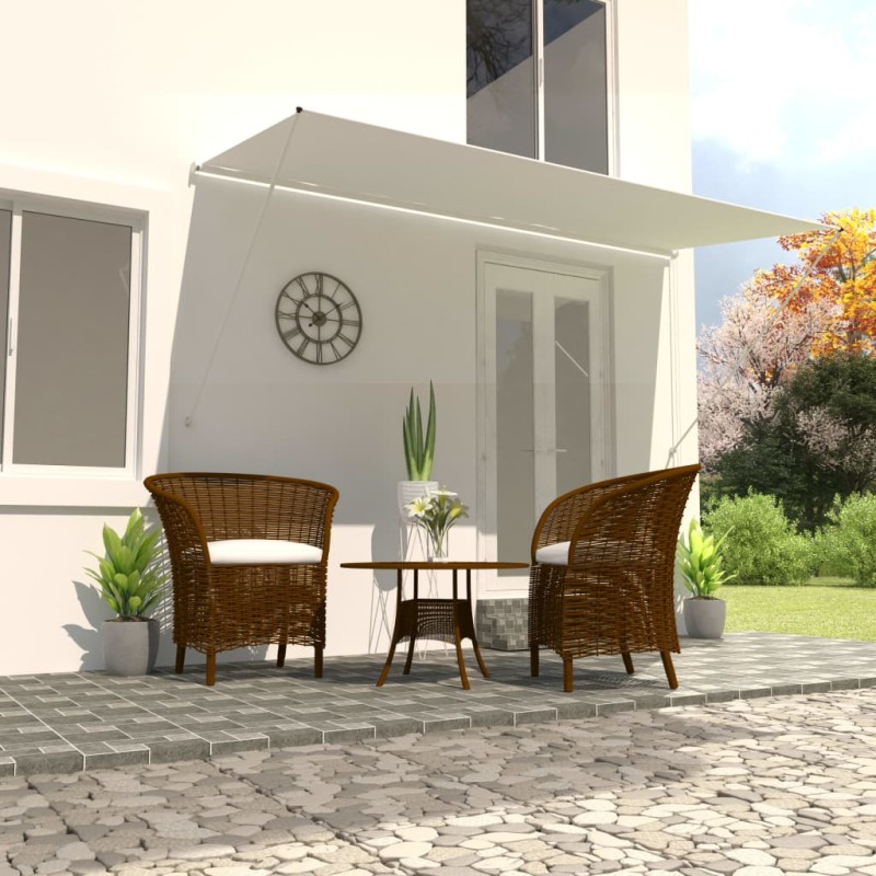 vidaXL Einziehbare Markise 400×150 cm Creme vidaXL Einziehbare Markise 400×150 cm Creme