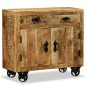 vidaXL Kommode mit 2 Schubladen und 1 Schrankfach Mangoholz vidaXL Kommode mit 2 Schubladen und 1 Schrankfach Mangoholz