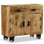 vidaXL Kommode mit 2 Schubladen und 1 Schrankfach Mangoholz vidaXL Kommode mit 2 Schubladen und 1 Schrankfach Mangoholz