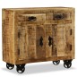 vidaXL Kommode mit 2 Schubladen und 1 Schrankfach Mangoholz vidaXL Kommode mit 2 Schubladen und 1 Schrankfach Mangoholz