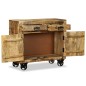 vidaXL Kommode mit 2 Schubladen und 1 Schrankfach Mangoholz vidaXL Kommode mit 2 Schubladen und 1 Schrankfach Mangoholz