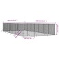 vidaXL Outdoor-Hundezwinger Silbern 6x14x2 m Verzinkter Stahl vidaXL Outdoor-Hundezwinger Silbern 6x14x2 m Verzinkter Stahl