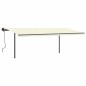 vidaXL Markise Manuell Einziehbar mit Pfosten 6x3,5 m Creme vidaXL Markise Manuell Einziehbar mit Pfosten 6x3,5 m Creme