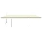 vidaXL Markise Manuell Einziehbar mit Pfosten 6x3,5 m Creme vidaXL Markise Manuell Einziehbar mit Pfosten 6x3,5 m Creme
