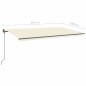 vidaXL Markise Manuell Einziehbar mit Pfosten 6x3,5 m Creme vidaXL Markise Manuell Einziehbar mit Pfosten 6x3,5 m Creme