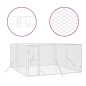 vidaXL Outdoor-Hundezwinger Silbern 4x4x2 m Verzinkter Stahl vidaXL Outdoor-Hundezwinger Silbern 4x4x2 m Verzinkter Stahl