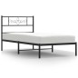 vidaXL Bettgestell mit Kopfteil Metall Schwarz 100x200 cm vidaXL Bettgestell mit Kopfteil Metall Schwarz 100x200 cm