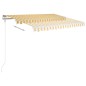 vidaXL Automatische Markise mit LED & Windsensor 300x250 cm Gelb/Weiß vidaXL Automatische Markise mit LED & Windsensor 300x250 cm Gelb/Weiß