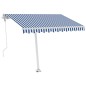 vidaXL Markise Automatisch mit LED & Windsensor 300x250 cm Blau Weiß vidaXL Markise Automatisch mit LED & Windsensor 300x250 cm Blau Weiß