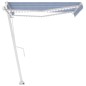 vidaXL Markise Automatisch mit LED & Windsensor 300x250 cm Blau Weiß vidaXL Markise Automatisch mit LED & Windsensor 300x250 cm Blau Weiß