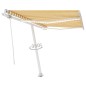 vidaXL Markise Automatisch mit LED & Windsensor 300x250 cm Gelb/Weiß vidaXL Markise Automatisch mit LED & Windsensor 300x250 cm Gelb/Weiß
