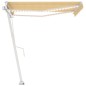 vidaXL Markise Automatisch mit LED & Windsensor 300x250 cm Gelb/Weiß vidaXL Markise Automatisch mit LED & Windsensor 300x250 cm Gelb/Weiß