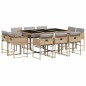 vidaXL 11-tlg. Garten-Essgruppe mit Kissen Beigemischung Poly Rattan vidaXL 11-tlg. Garten-Essgruppe mit Kissen Beigemischung Poly Rattan