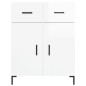 Highboard Hochglanz-Weiß 69,5x34x180 cm Holzwerkstoff Highboard Hochglanz-Weiß 69,5x34x180 cm Holzwerkstoff