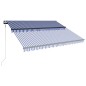 vidaXL Markise mit Windsensor & LED 300x250cm Blau und Weiß vidaXL Markise mit Windsensor & LED 300x250cm Blau und Weiß