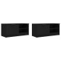 vidaXL TV-Schränke 2 Stk. Schwarz 80x35x36,5 cm Holzwerkstoff vidaXL TV-Schränke 2 Stk. Schwarz 80x35x36,5 cm Holzwerkstoff