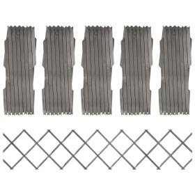 vidaXL Rankzäune 5 Stk. Grau Massivholz Tanne 180x30 cm