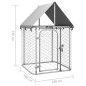 vidaXL Outdoor-Hundezwinger mit Dach 100x100x150 cm vidaXL Outdoor-Hundezwinger mit Dach 100x100x150 cm
