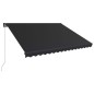 vidaXL Markise Manuell Einziehbar mit LED 400x300 cm Anthrazit vidaXL Markise Manuell Einziehbar mit LED 400x300 cm Anthrazit