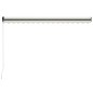 vidaXL Markise Manuell Einziehbar mit LED 400x300 cm Creme vidaXL Markise Manuell Einziehbar mit LED 400x300 cm Creme