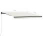 vidaXL Markise Manuell Einziehbar mit LED 400x300 cm Creme vidaXL Markise Manuell Einziehbar mit LED 400x300 cm Creme