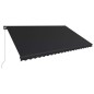 vidaXL Markise Manuell Einziehbar mit LED 500x300 cm Anthrazit vidaXL Markise Manuell Einziehbar mit LED 500x300 cm Anthrazit