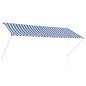 vidaXL Einziehbare Markise 300×150 cm Blau und Weiß vidaXL Einziehbare Markise 300×150 cm Blau und Weiß