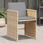 vidaXL Gartenstühle mit Kissen 4 Stk. Beigemischung Poly Rattan vidaXL Gartenstühle mit Kissen 4 Stk. Beigemischung Poly Rattan