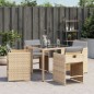 vidaXL Gartenstühle mit Kissen 4 Stk. Beigemischung Poly Rattan vidaXL Gartenstühle mit Kissen 4 Stk. Beigemischung Poly Rattan