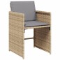 vidaXL Gartenstühle mit Kissen 4 Stk. Beigemischung Poly Rattan vidaXL Gartenstühle mit Kissen 4 Stk. Beigemischung Poly Rattan