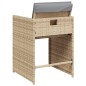 vidaXL Gartenstühle mit Kissen 4 Stk. Beigemischung Poly Rattan vidaXL Gartenstühle mit Kissen 4 Stk. Beigemischung Poly Rattan