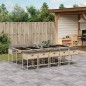 vidaXL 11-tlg. Garten-Essgruppe mit Kissen Beigemischung Poly Rattan vidaXL 11-tlg. Garten-Essgruppe mit Kissen Beigemischung Poly Rattan