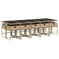 vidaXL 11-tlg. Garten-Essgruppe mit Kissen Beigemischung Poly Rattan vidaXL 11-tlg. Garten-Essgruppe mit Kissen Beigemischung Poly Rattan