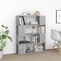 vidaXL Bücherregal Raumteiler Betongrau 100x24x124 cm vidaXL Bücherregal Raumteiler Betongrau 100x24x124 cm