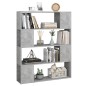 vidaXL Bücherregal Raumteiler Betongrau 100x24x124 cm vidaXL Bücherregal Raumteiler Betongrau 100x24x124 cm