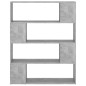 vidaXL Bücherregal Raumteiler Betongrau 100x24x124 cm vidaXL Bücherregal Raumteiler Betongrau 100x24x124 cm