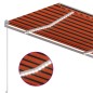 vidaXL Markise Automatisch mit LED & Windsensor 3x2,5 cm Orange Braun vidaXL Markise Automatisch mit LED & Windsensor 3x2,5 cm Orange Braun