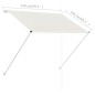 vidaXL Einziehbare Markise 150×150 cm Creme vidaXL Einziehbare Markise 150×150 cm Creme