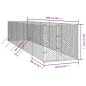 vidaXL Outdoor-Hundezwinger Silbern 2x10x2 m Verzinkter Stahl vidaXL Outdoor-Hundezwinger Silbern 2x10x2 m Verzinkter Stahl